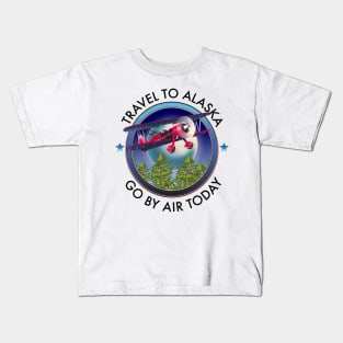 Travel to Alaska travel logo Kids T-Shirt